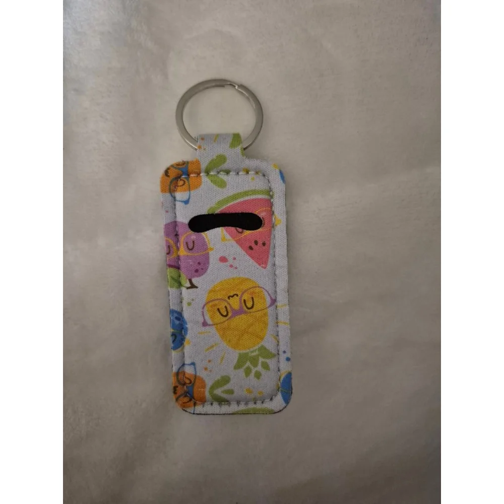 Women's Key & Lip Balm Holder One Size White Multicolor